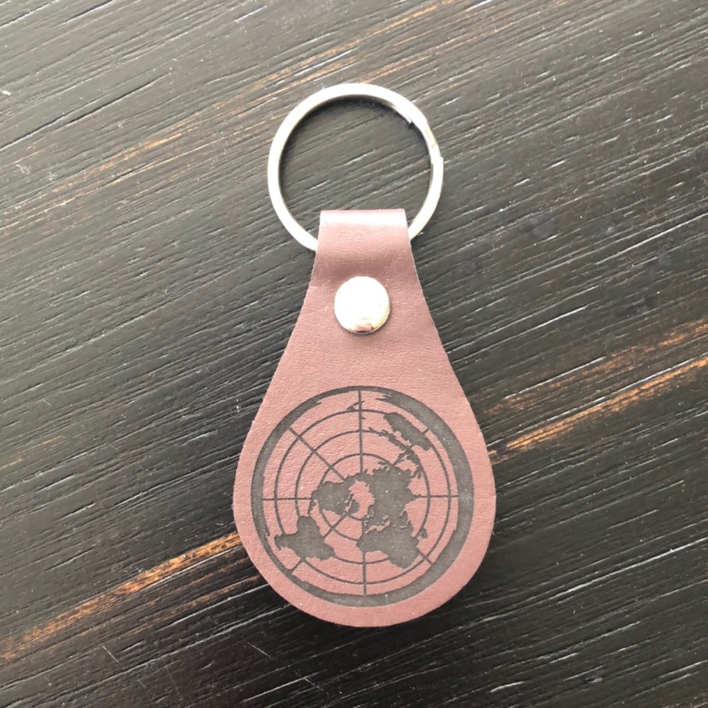 FE Genuine Leather Keychain - Brown